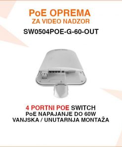 4 PORTNI VANJSKI POE SWITCH SW0504POE-G-60-OUT