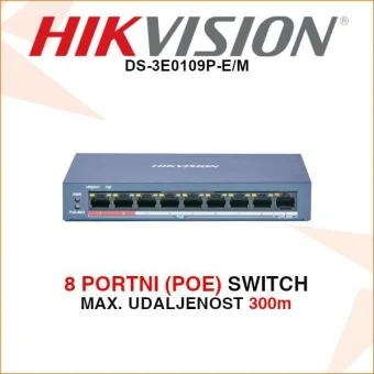 HIKVISION 8 PORTNI POE SWITCH DS-3E0109P-E/M