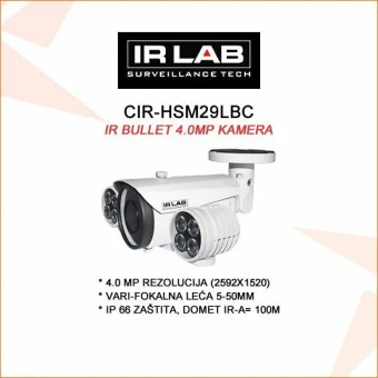IRLAB AHD BULLET KAMERA 4MP S UKLJUČENOM BAZOM CIR-HSM29LBC