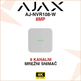 AJAX 8 KANALNI 4K MREŽNI VIDEO SNIMAČ AJ-NVR108-W