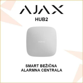 AJAX HUB2 CENTRALA S LAN, 2G POVEZIVANJEM I FOTO VERIFIKACIJOM