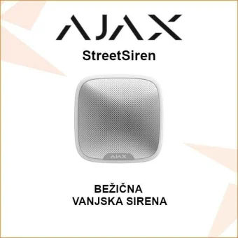 AJAX StreetSiren BEŽIČNA VANJSKA SIRENA S UGRAĐENOM BLJESKALICOM