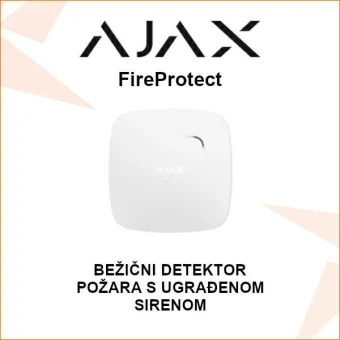 AJAX FireProtect BEŽIČNI DETEKTOR POŽARA I DIMA S UGRAĐENOM SIRENOM