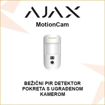 AJAX MotionCam BEŽIČNI PIR DETEKTOR POKRETA S UGRAĐENOM KAMEROM