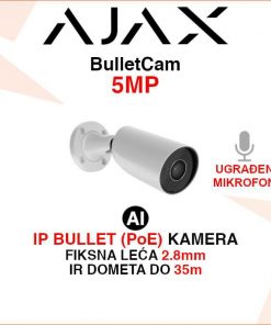 AJAX BulletCam 5MP IP POE BULLET AI KAMERA SA FIKSNOM LEĆOM