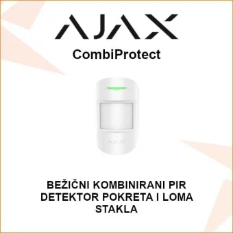 AJAX CombiProtect BEŽIČNI KOMBINIRANI DETEKTOR POKRETA I LOMA STAKLA