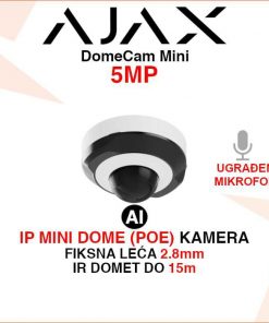AJAX DomeCam MINI 5MP IP POE DOME KAMERA SA MIKROFONOM