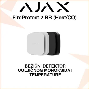 AJAX FireProtect 2 RB BEŽIČNI DETEKTOR CO I TEMPERATURE SA SIRENOM