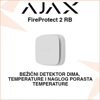 AJAX FireProtect 2 RB BEŽIČNI DETEKTOR DIMA I TEMPERATURE SA SIRENOM