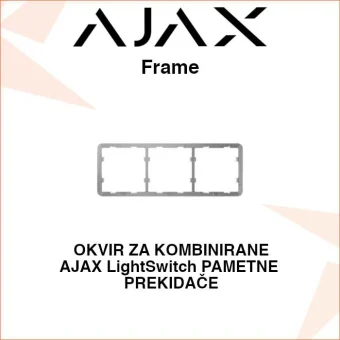 AJAX Frame OKVIR S 3 MJESTA ZA AJAX LIGHTSWITCH PAMETNE PREKIDAČE