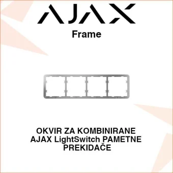 AJAX Frame OKVIR S 4 MJESTA ZA AJAX LIGHTSWITCH PAMETNE PREKIDAČE