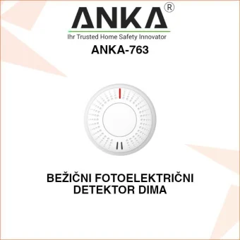 ANKA BEŽIČNI DETEKTOR DIMA S UGRAĐENOM SIRENOM ANKA-763