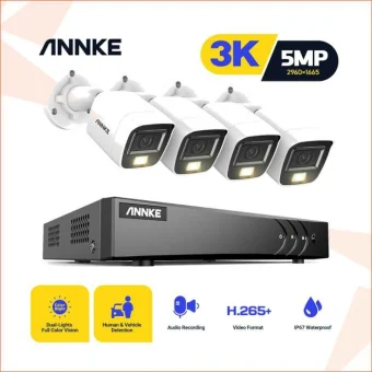 ANNKE 5MP VIDEO NADZOR SET SA 4 SMART DUAL LIGHT KAMERE