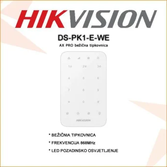 HIKVISION BEŽIČNA TIPKOVNICA DS-PK1-E-WE