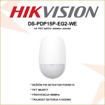 HIKVISION AX PRO BEŽIČNI DETEKTOR POKRETA DS-PDP15P-EG2-WE