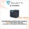 BLUETTI PRIJENOSNA BATERIJSKA STANICA KAPACITETA 2048Wh AC200MAX