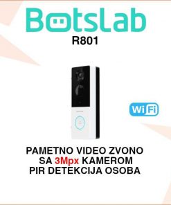 BOTSLAB R801 PAMETNO VIDEO ZVONO SA 3MP KAMEROM I DETEKCIJOM POKRETA