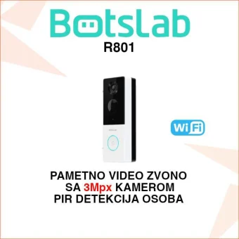 BOTSLAB R801 PAMETNO VIDEO ZVONO SA 3MP KAMEROM I DETEKCIJOM POKRETA