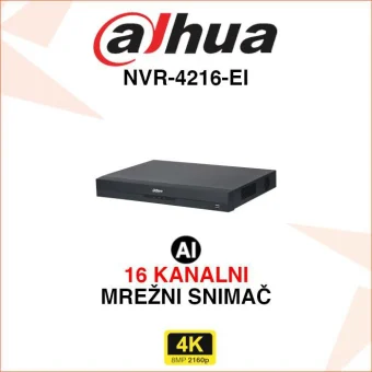 DAHUA 16 KANALNI WIZSENSE MREŽNI VIDEO SNIMAČ NVR-4216-EI
