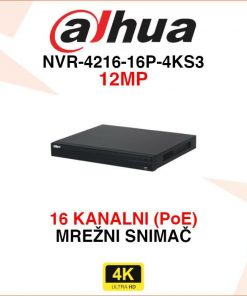 DAHUA 16 KANALNI 12MP POE MREŽNI SNIMAČ NVR-4216-16P-4KS3