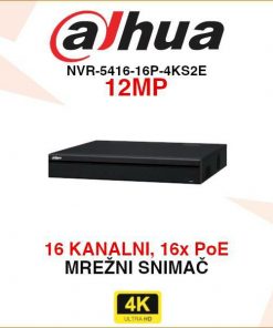 DAHUA 16 KANALNI 12MP POE MREŽNI VIDEO SNIMAČ NVR-5416-16P-4KS2E