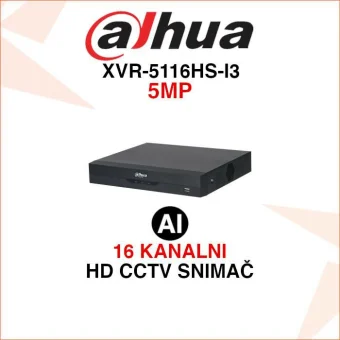 DAHUA 16 KANALNI 5MP WIZSENSE HIBRIDNI VIDEO SNIMAČ XVR-5116HS-I3