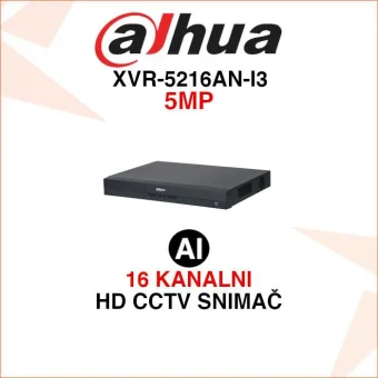 DAHUA 16 KANALNI 5MP WIZSENSE SNIMAČ S VIDEO ANALITIKOM XVR-5216AN-I3