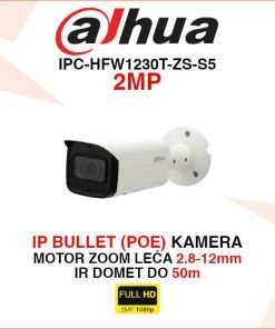 DAHUA 2MP IP BULLET KAMERA SA MOTOR ZOOM LEĆOM IPC-HFW1230T-ZS-S5