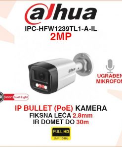 DAHUA 2MP SMART DUAL LIGH IP POE BULLET KAMERA IPC-HFW1239TL1-A-IL