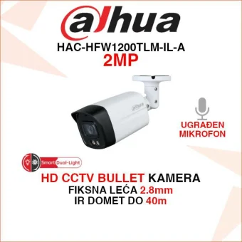 DAHUA 2MP SMART DUAL LIGHT HD CCTV KAMERA HAC-HFW1200TLM-IL-A