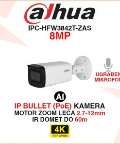DAHUA 4K IP POE MOTOR ZOOM WIZSENSE BULLET KAMERA IPC-HFW3842T-ZAS
