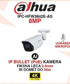 DAHUA 4K IP POE WIZSENSE BULLET KAMERA IPC-HFW3842E-AS