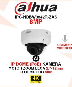 DAHUA 4K IP POE WIZSENSE MOTOR ZOOM KAMERA IPC-HDBW3842R-ZAS