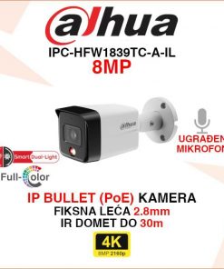 DAHUA 4K SMART DUAL LIGHT IP POE BULLET KAMERA IPC-HFW1839TC-A-IL