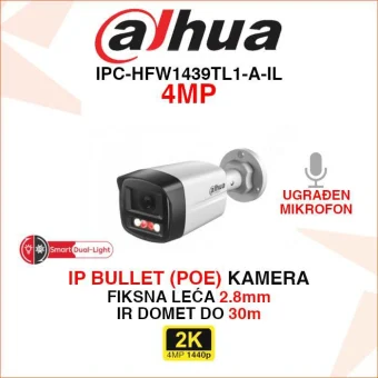 DAHUA 4MP DUAL LIGHT IP KAMERA S MIKROFONOM IPC-HFW1439TL1-A-IL