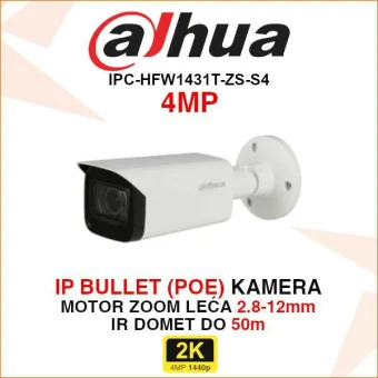 DAHUA 4MP IP MOTOR ZOOM BULLET NADZORNA KAMERA IPC-HFW1431T-ZS-S4