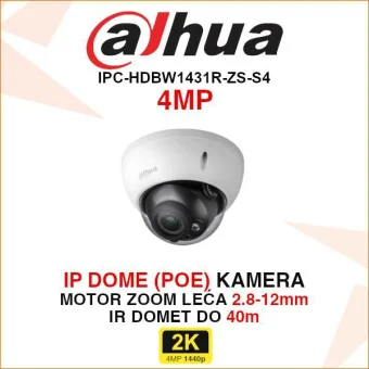 DAHUA 4MP IP MOTOR ZOOM DOME NADZORNA KAMERA IPC-HDBW1431R-ZS-S4