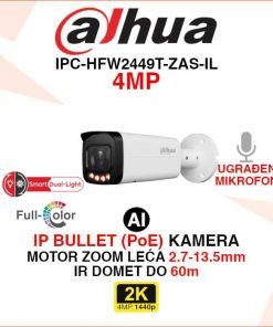 DAHUA 4MP IP POE WIZSENSE SMART DUAL LIGHT KAMERA IPC-HFW2449T-ZAS-IL