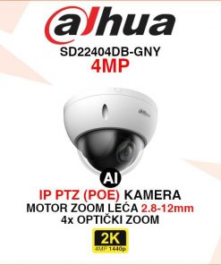DAHUA 4MP IP WIZSENSE ROTACIJSKA MINI KAMERA SD22404DB-GNY