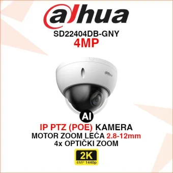 DAHUA 4MP IP WIZSENSE ROTACIJSKA MINI KAMERA SD22404DB-GNY