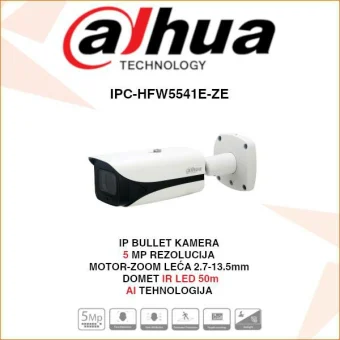 DAHUA 5MP IP BULLET WIZMIND MOTOR ZOOM KAMERA IPC-HFW5541E-ZE
