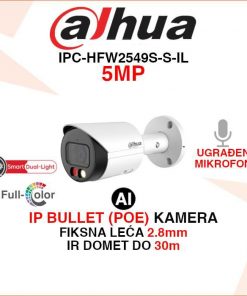 DAHUA 5MP SMART DUAL LIGHT WIZSENSE IP KAMERA IPC-HFW2549S-S-IL