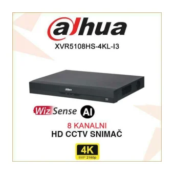 DAHUA 8 KANALNI AI 4K SNIMAČ S VIDEO ANALITIKOM XVR5-108HS-4KL-I3