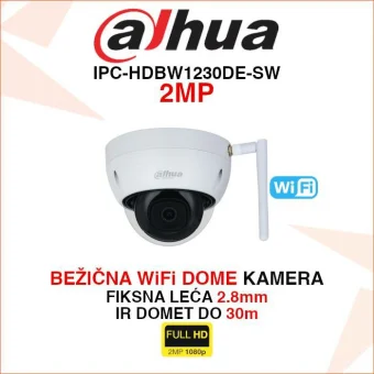 DAHUA BEŽIČNA WIFI KAMERA 2MP REZOLUCIJE IPC-HDBW1230DE-SW