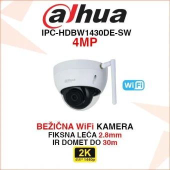 DAHUA BEŽIČNA WIFI KAMERA S DETEKCIJOM POKRETA IPC-HDBW1430DE-SW