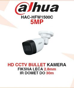 DAHUA CCTV 5MP STARLIGHT NADZORNA KAMERA HAC-HFW1500C