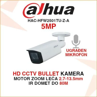 DAHUA 5MP CCTV MOTOR ZOOM STARLIGHT KAMERA HAC-HFW2501TU-Z-A