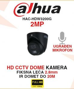 DAHUA CCTV 2MP MINI DOME KAMERA S MIKROFONOM HAC-HDW3200G
