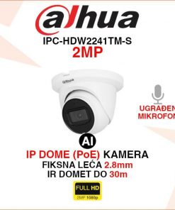 DAHUA FULL HD IP POE WIZSENSE DOME KAMERA IPC-HDW2241TM-S