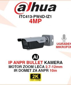 DAHUA 4MP IP ANPR KAMERA ZA PREPOZNAVANJE TABLICA ITC413-PW4D-IZ1